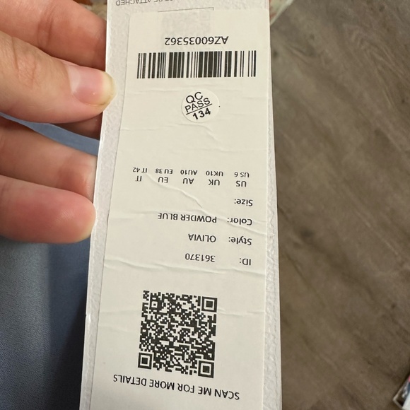 Olivia Powder Blue Midi Pleated Dress - Picture 5 of 5